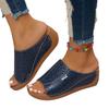 Fashion Plus Size 2025 Summer Light Women’s Open Toe Slippers Sewing Casual Outdoor Wedges Sandals for Comfortable Daily Beach Slippers