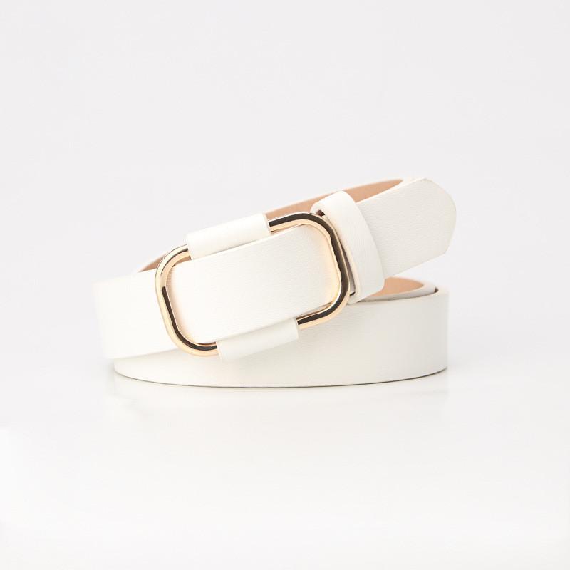 Womens Adjustable Faux Leather Belt For Casual And Office Wear With Smooth Buckle