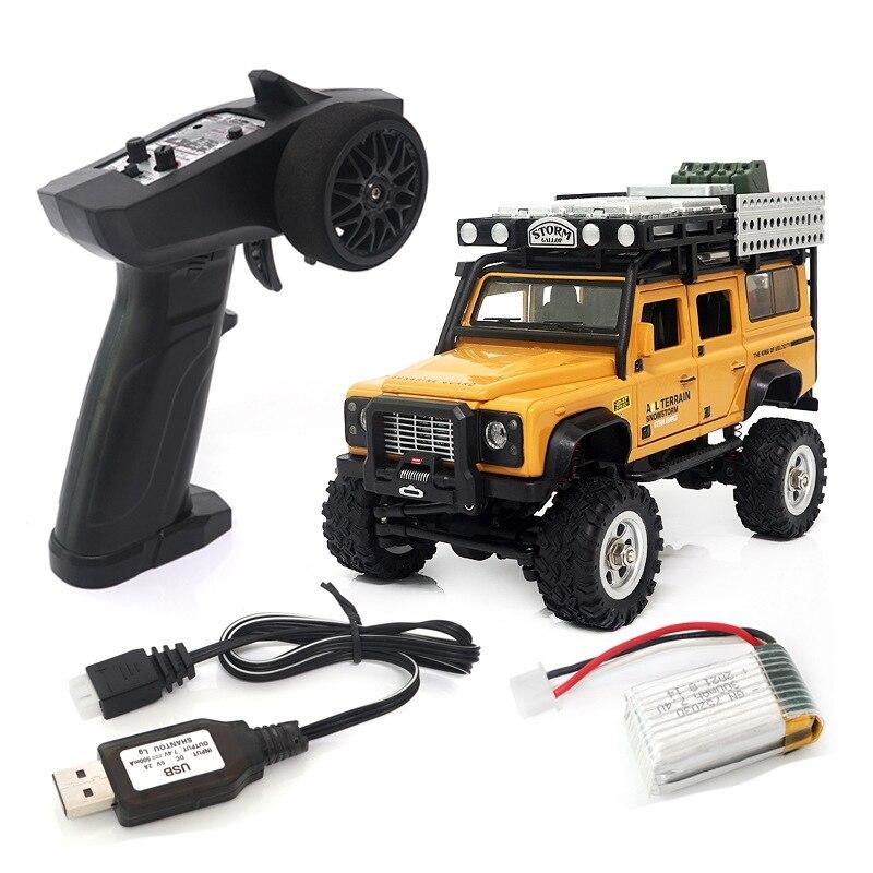 1/28 Scale 4WD 2.4Ghz Simulation Remote Control Off-Road Climbing Car with Front and Rear Lights Vehicle Model Toy