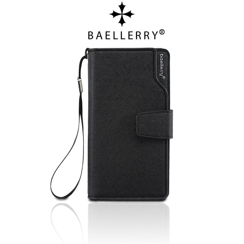 Baellerry Мужские Модные Длинные Кошельки Искусственная Кожа Держатель для Карт Бизнес Винтажный Дизайн Сумки на Молнии