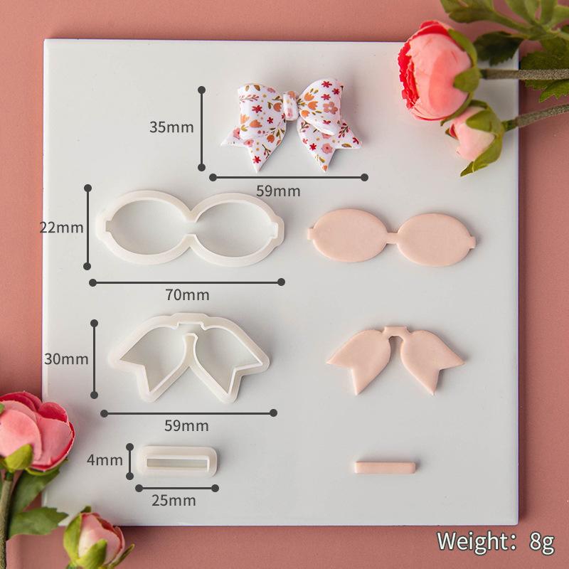 Серия 'Бант' Серьги из мягкой глины Форма для вырезания из глины DIY Подарки ручной работы Заколка для волос Украшения Инструменты ручной работы