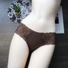 Women's Thin Anti Bacterial Lace Semi Adhesive Non Trace Sexy Low Rise Breathable Briefs