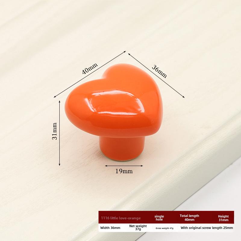 Керамические ручки для ящиков и шкафов в форме сердца с детским мультяшным принтом