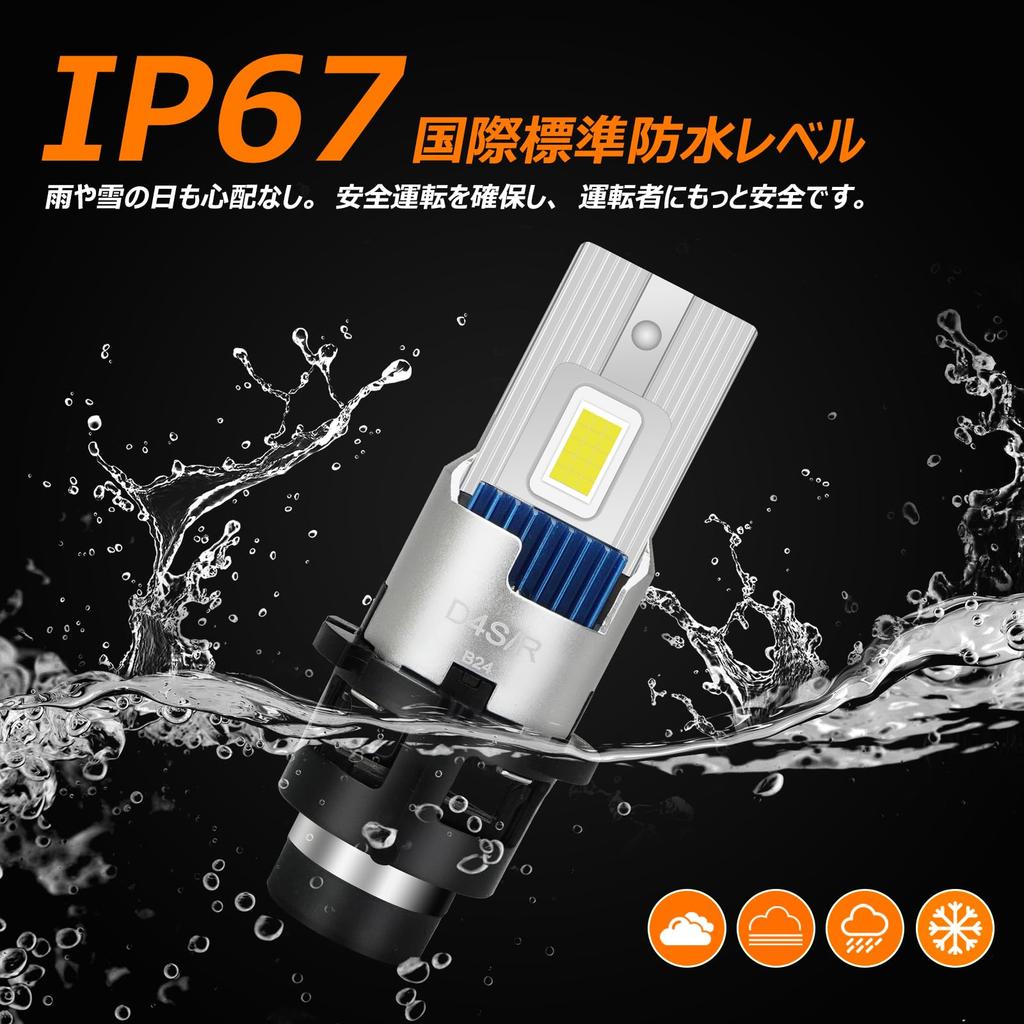 Светодиодная фара BLUESEATEC D4S D4R с креплением Pong, Взрывной свет, Для техосмотра, 35