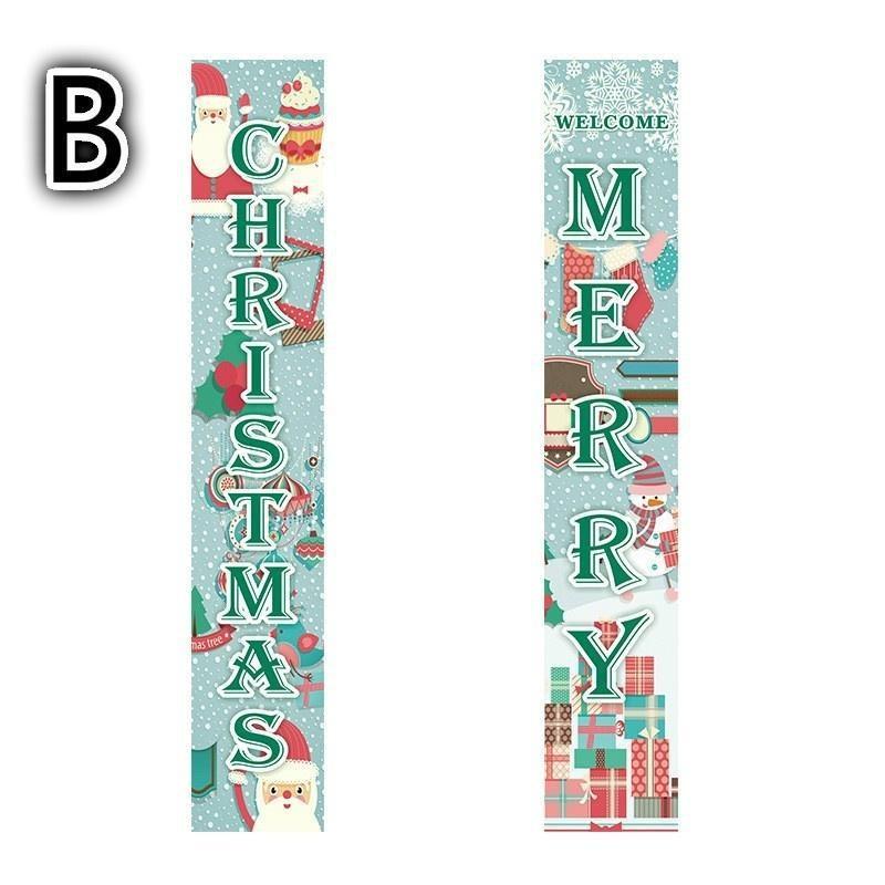 Рождественский занавес, висящий флаг, баннер на День Благодарения, дверной флаг, флаг для вечеринки, рождественское украшение