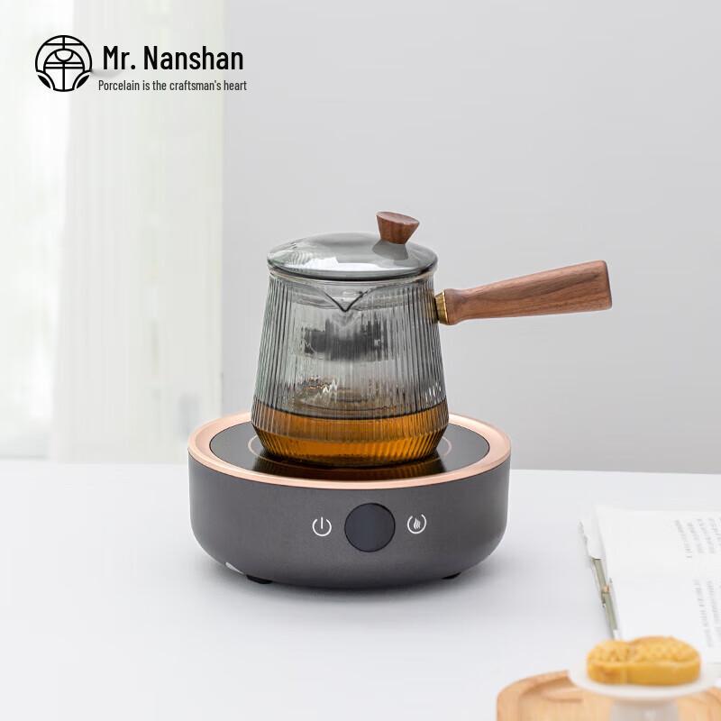 Мистер. Термостойкий стеклянный чайник Nanshan с боковой ручкой