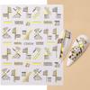 Nail Art Stickers Ins Bronzing Starry Sky Lines Flower Vine Planet Butterfly Adhesive Nail Stickers