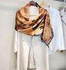 Повседневный Универсальный Стиль Масляной Живописи Средний и Длинный Французский Шелковый Длинный Шарф Тутовый Шелк Шелковый Шарф Многофункциональная Летняя Шаль Ol
