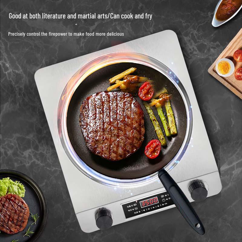 Concave 5000W High-Power Induction Stove: Commercial Stir-Fry, Stainless Steel, Multifunctional Electric Ceramic Cooker