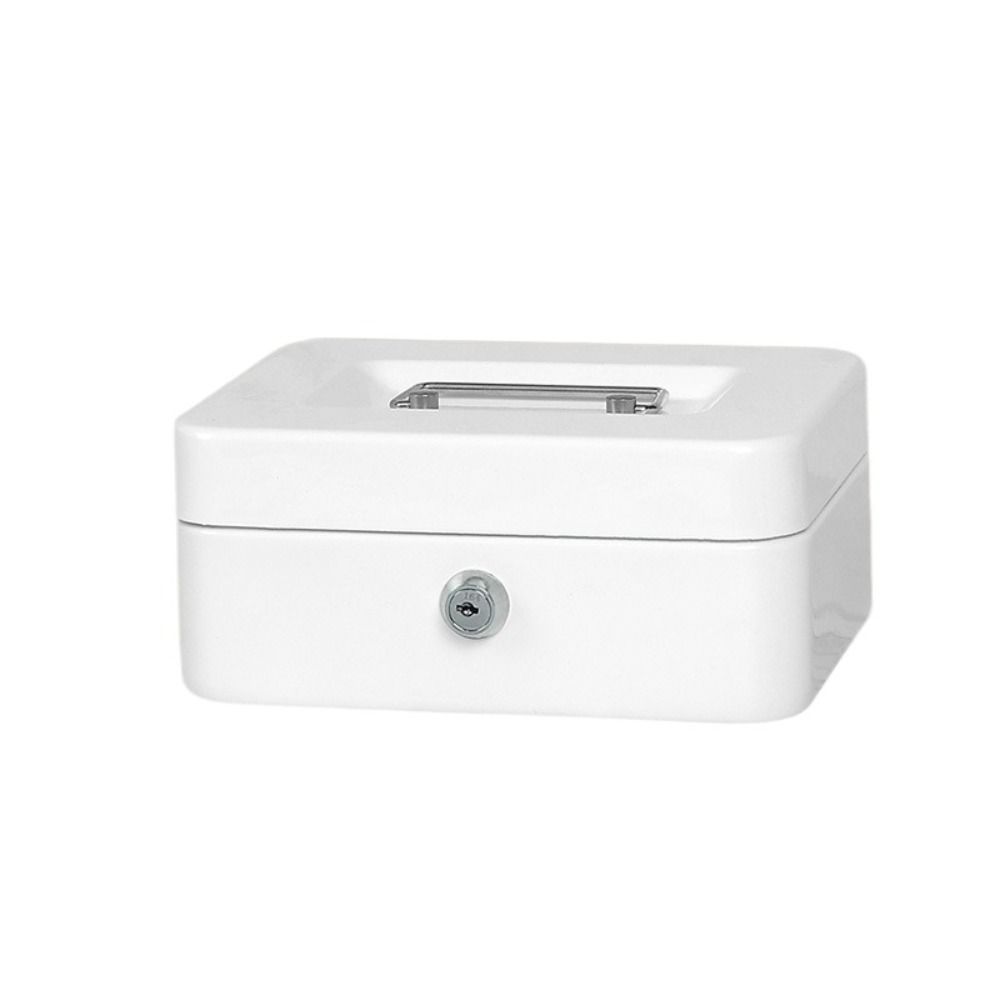 Двойной металлический ящик для денег, надежный замок, ящик для хранения, прочный органайзер для экономии денег, для малого бизнеса