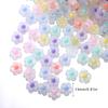 100pcs Sunflower Acrylic Beads Matte Transparent Mixed Colors Spacer Bead for Handmade Jewelry Bracelet Supplies