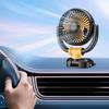 5V/12V/24V Car Powerful Fan 360 Rotation Dashboard Air Vent Cooling Fan Low Noise Car Dashboard Small Fan Summer Car Accessories