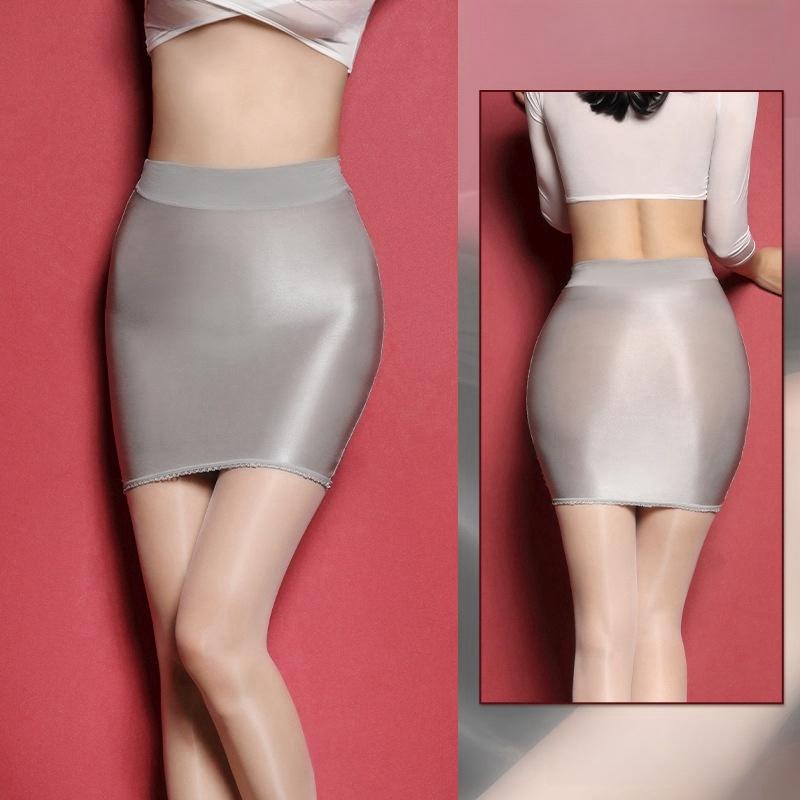 Модная женская сексуальная обтягивающая прозрачная шелковая мини-юбка, однотонная эластичная облегающая прозрачная одежда для ночного клуба, короткие юбки