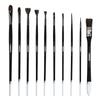 JOWOART, 10 шт., черно-белая нейлоновая ласка для волос, многофункциональная кисть для рисования в штучной упаковке, комплексный набор, березовый столб, поставка акриловой краски