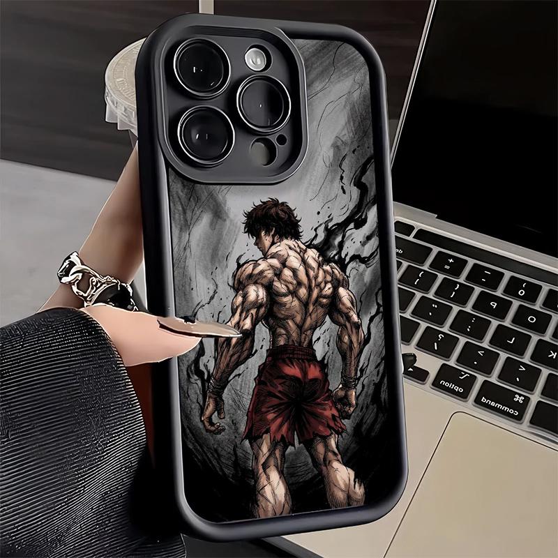Чехол для телефона iPhone 17 Air 16E 15 16 Pro Max Аниме-чехол Baki the Grappler 14 Plus 13 12 Mini Мягкий силиконовый чехол Fundas