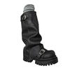 Chunky Platform Women High Boots Fad Designer Mid Heels Leather Shoes 2025 Trend Winter Knee High Oxford Motorcycle Botas Mujer