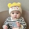 Cute and Stylish Pom Pom Pullovers for Autumn and Winter Thickened Warm Ear Protecting Knitted Wool Caps for Infants and Toddlers