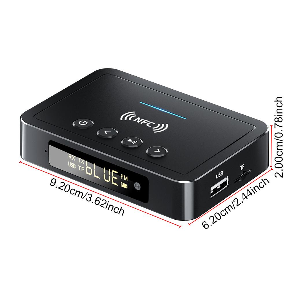 Bluetooth приемник передатчик 3,5 мм AUX/RCA/USB U диск/TF вход пульт дистанционного управления универсальный Bluetooth 5.4 цифровой адаптер M6