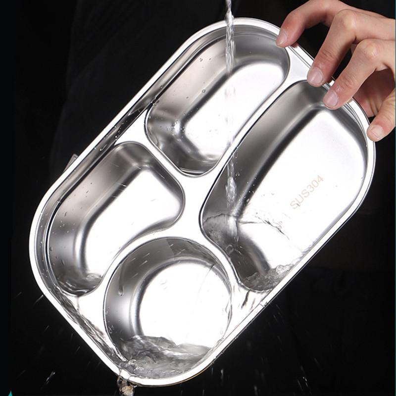 304 Нержавеющая сталь Bento ланч-бокс для детей 2/3/4 отделения Детский контейнер для здорового питания Посуда для школьной столовой