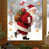 Santa Candy Gifts Gingerbread Self-adhesive Window Stickers Christmas Showcase Home Decoration Stickers.
