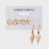 Trendy Alloy Shell Tassel Earrings with Ocean Style Conch Pearls