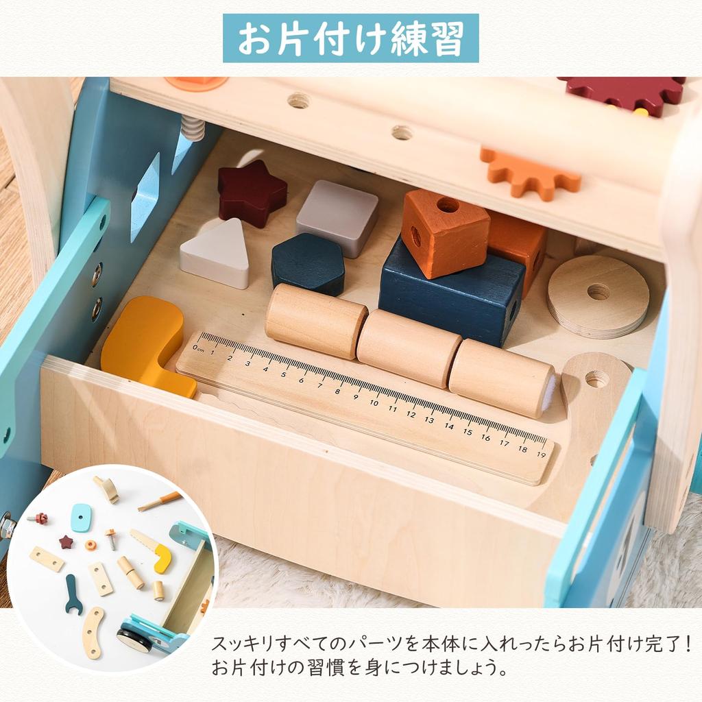 Mamimami Home Wooden Baby Fingertip 1st Celebration Present Walker, Multifunctional, Play, Wheelbarrow, Cart, Standing, Toddling, Educational, Baby,