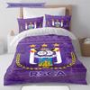 RSC Anderlecht Pattern Bedding Set Quilt Cover Pillowcase Home Decor Gift (1 * duvet cover + 2 * pillowcase, without core)