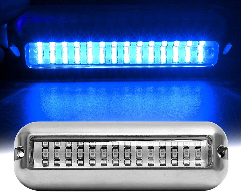 2Pc 42Led Marine Underwater Lights Stainless