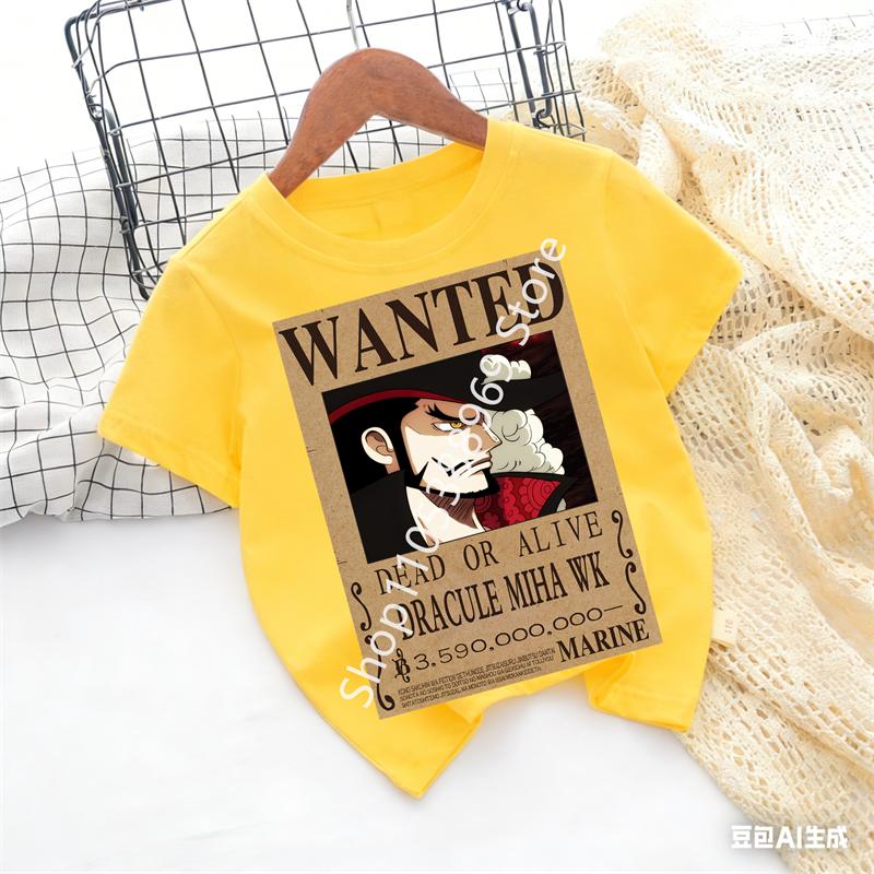 Cartoon Print Childrens Pure Cotton ShortSleeved Boys Sport Shirt Girls Casual Top Childrens Summer TShirt