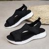 Spring and summer new fashionable large-size flat-bottomed fly-woven women's sandals