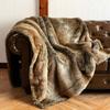 Faux Fur Throw Blanket Luxury Decorative Sofa Blankets Thick Warm Fur Blanket Soft Fluffy Plaid Throws For Bed King Size
