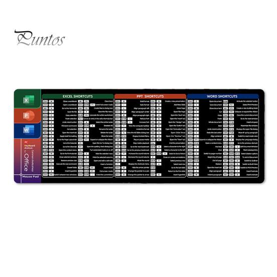 30x80 см большой компьютерный коврик для мыши портативный водонепроницаемый офисный Power Point Excel Word сочетания клавиш настольный коврик нескользящий резиновый настольный коврик для мыши ПК