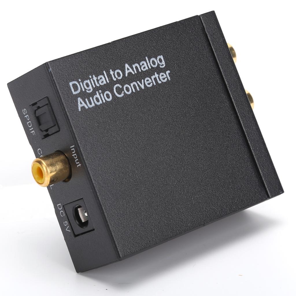 3.5mm Audio Adapter Digital Optical Coaxial To Analog RCA L R Converter for Home Professional Audio Switching(Host USB