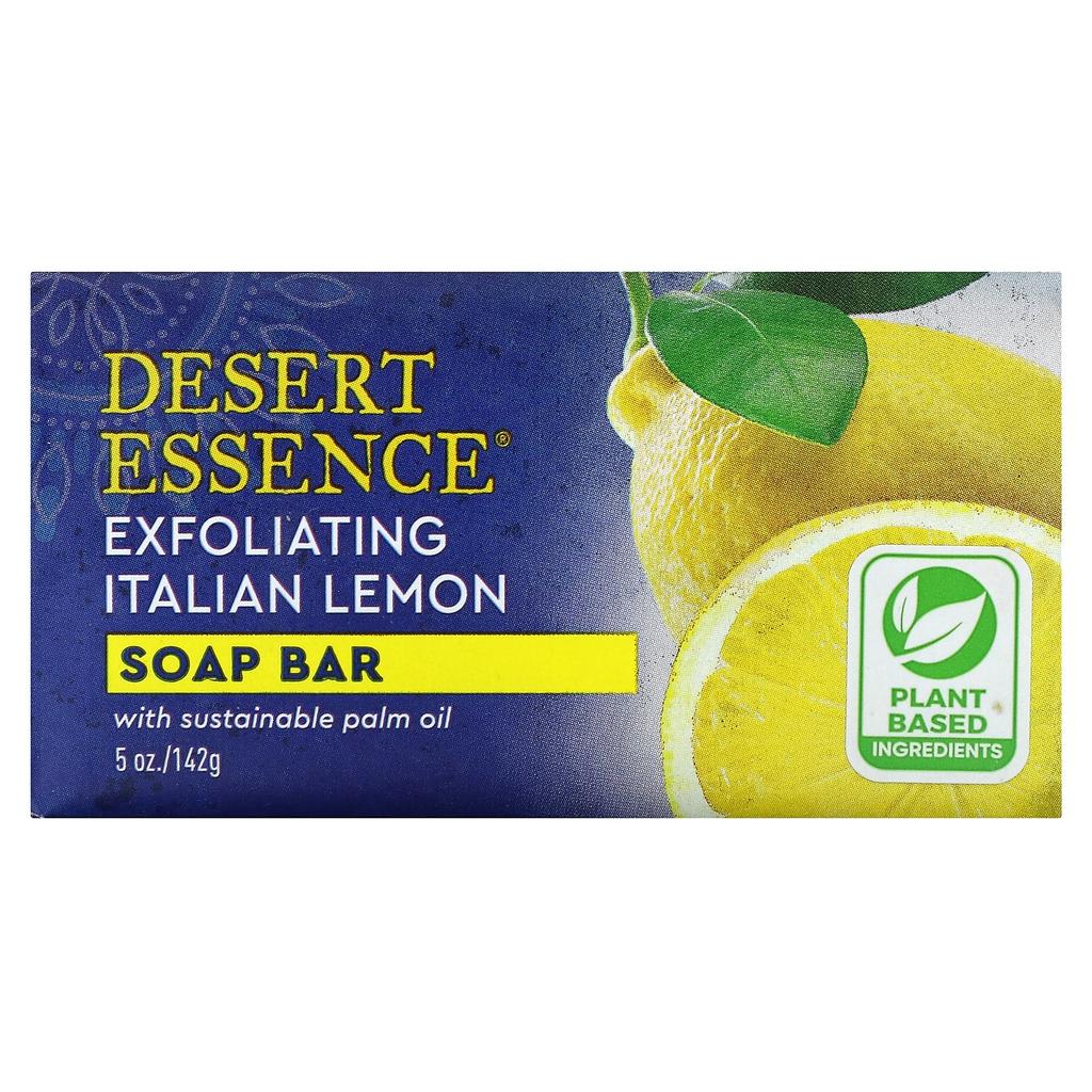 Desert Essence Soap Bar, Exfoliating Italian Lemon, 5 Oz (142 G)