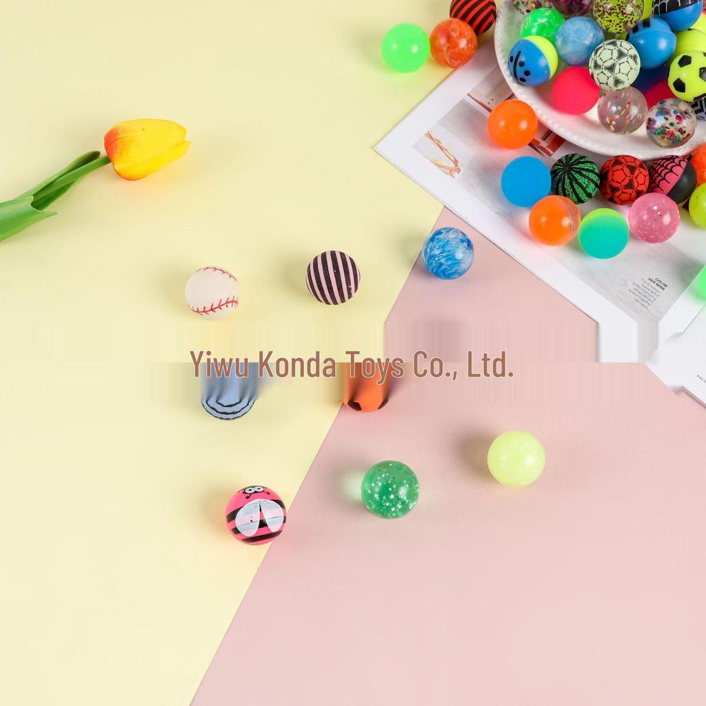 No. 32 Assorted Rubber Bouncy Balls - 100-Piece Toy Set