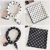 Women Satin Head Neck Scarves Handkerchief Multipurpose Polka Dot Printed  Soft Hair Band