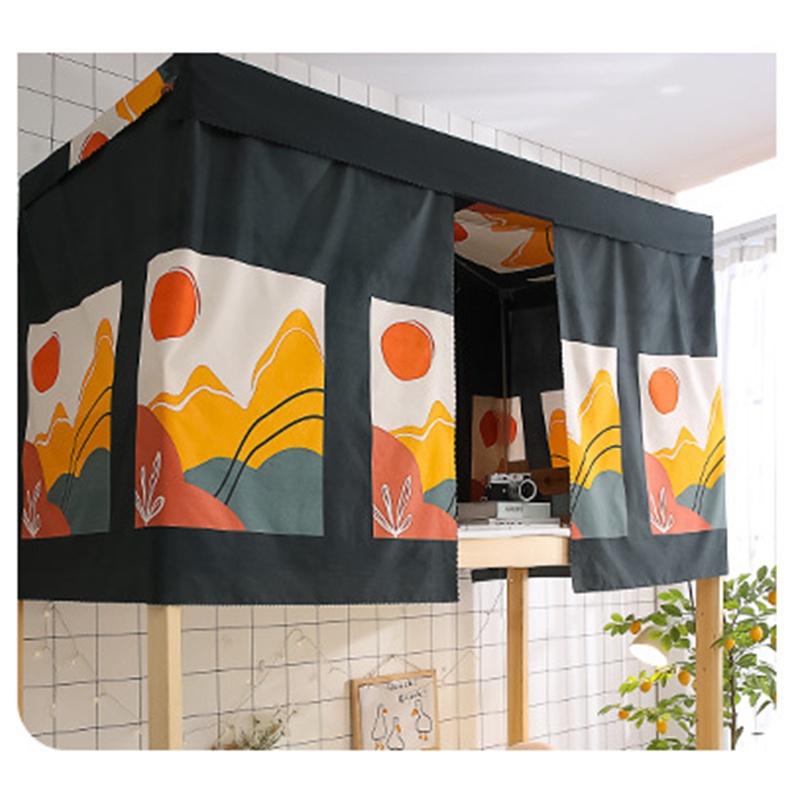 Занавеска для кровати Блэкаут Общежитие Верхняя двухъярусная кровать Двухъярусная кровать Ограждение Пылезащитная Верхняя Девушка Занавеска Спальня