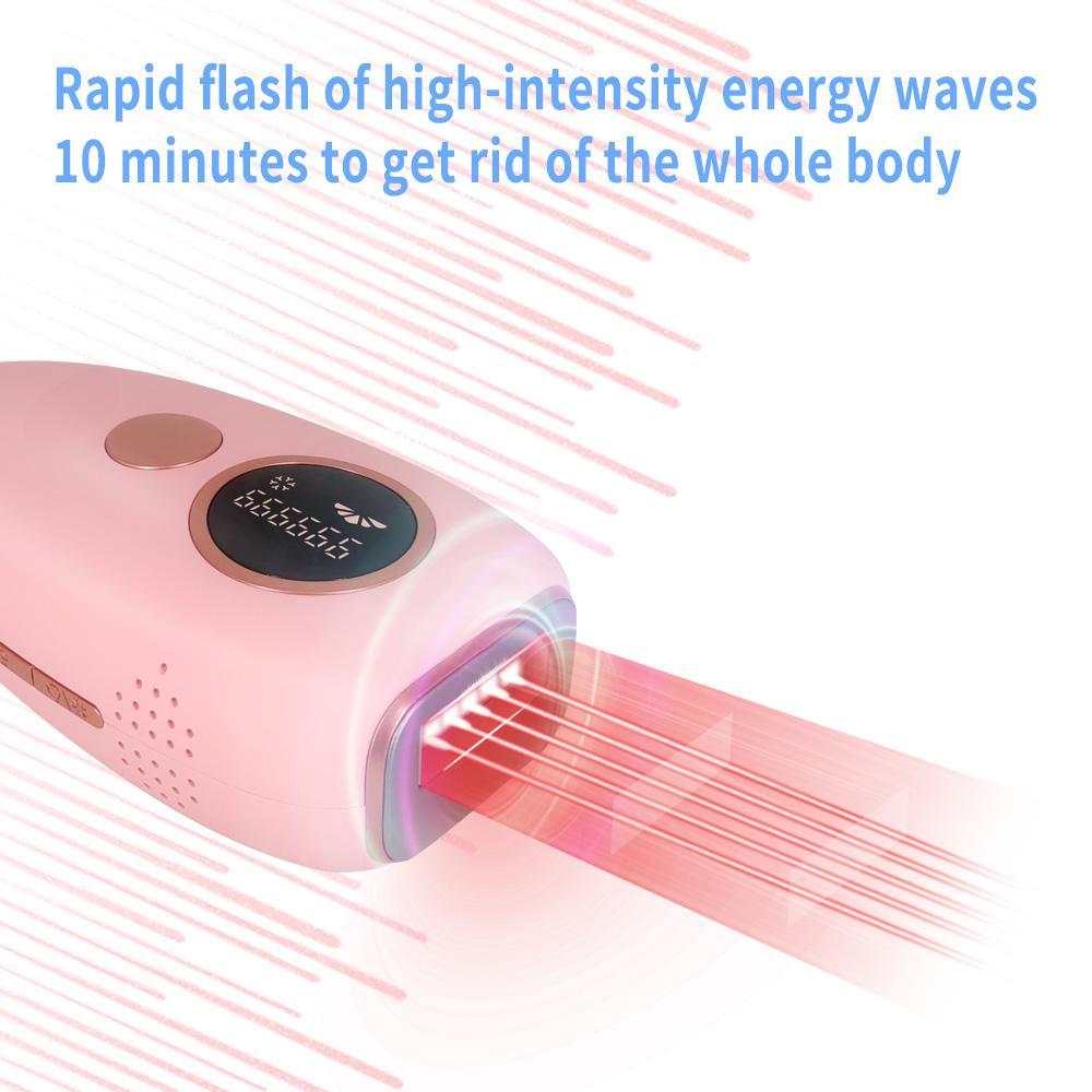 Удаление волос IPL с системой окружающего охлаждения на 360 °. Перманентное средство для удаления волос, безболезненное домашнее использование, 999999 вспышек для лица, подмышек, ног, линии бикини.