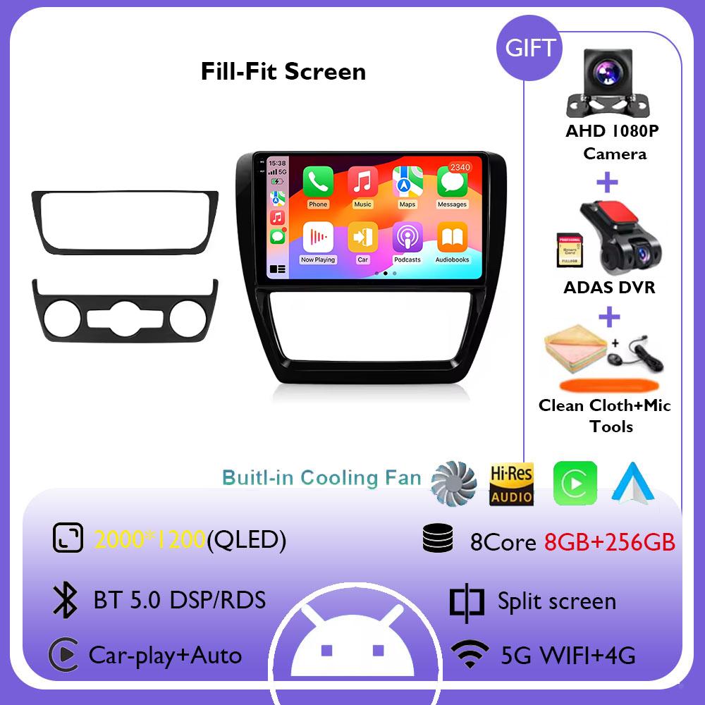 10-дюймовый автомобильный радиоприемник для Volkswagen VW Jetta 6 MK6 2011 - 2018 беспроводной Carplay Android Auto мультимедийный плеер автомобильная стереосистема навигация