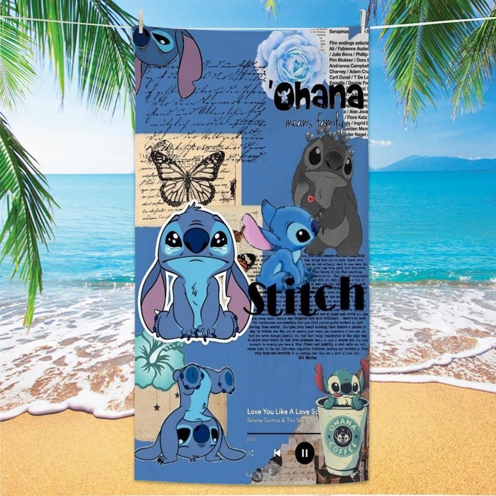 Western Anime Pattern Soft Thick Microfiber Large Towel For Children Beach Swimming