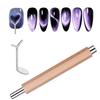 Двухголовочный магнитный стержень Y-образной формы из железной проволоки, набор маникюрных инструментов, простой в использовании, портативный, прочный деревянный цилиндрический магнитный стержень
