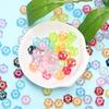 Hanmade 10mm Colorful 120Pcs Random Mixed Bracelet AB Transparent Acrylic Flower Beads Loose Beads Plum for DIY Jewelry Making Necklace