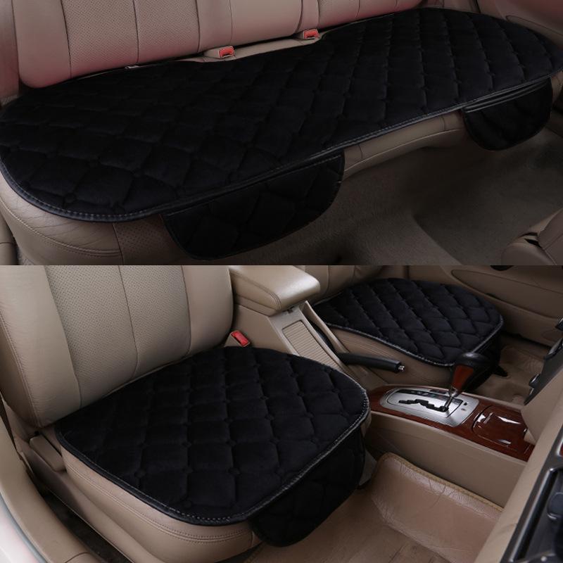 Универсальная нескользящая зимняя подушка для автомобильного сиденья, без завязок, набор из 3 частей, без спинки