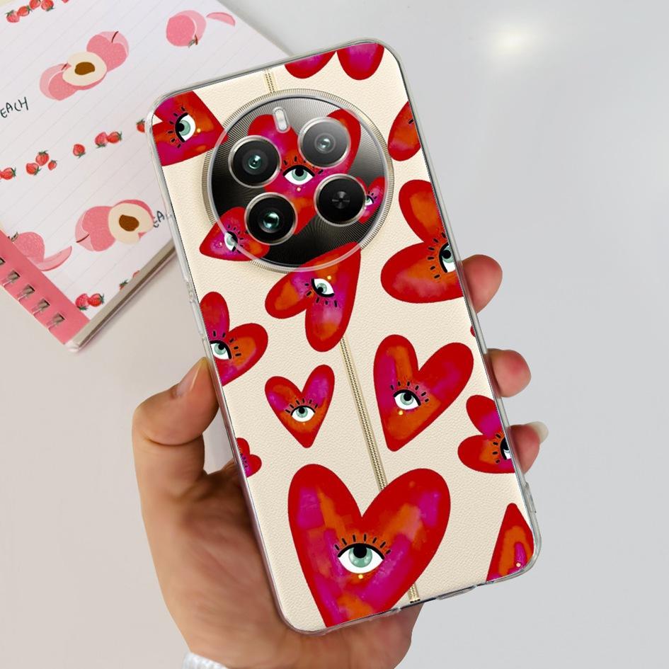 Чехол для Realme 12 Pro Plus Популярный Цветок Астронавт Мягкий Прозрачный Силиконовый Чехол для Телефона на Realme 12 Pro 5G 2024 Funda RMX3842 Чехол