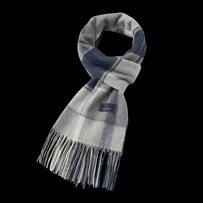 JIUMU Men's Pure Cashmere Warm Knit Scarf