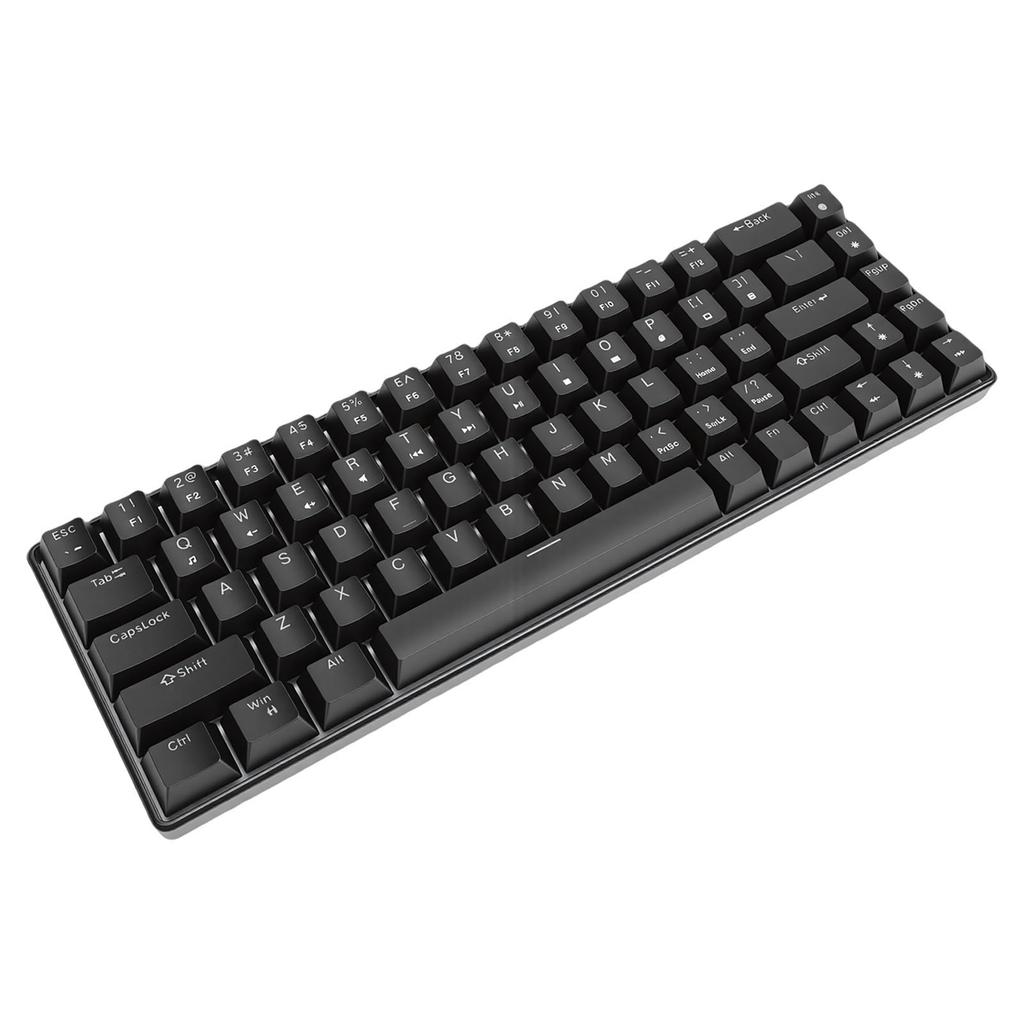 Механическая игровая клавиатура на 68 клавиш с RGB-подсветкой, с возможностью горячей замены, проводная, с коричневыми переключателями, для компьютера