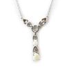[J5712] - Silver Necklace 'Opal Goddess' Silver White (rhodium-plated) - 40x25 Mm