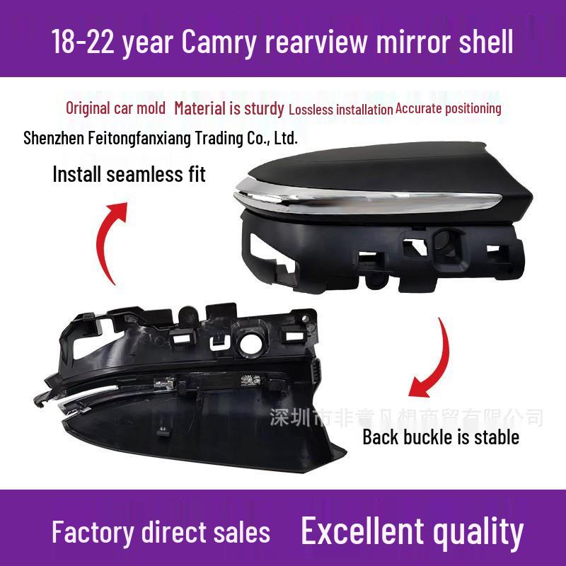 Toyota 8th Gen Camry (2018-2023) Rearview Mirror Shell, Turn Signal Lens & Frame