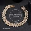 Punk Miami Cuban Link Anklets For Women Men Trendy Chunky Metal Cuban Chain Baguette Anklet Bracelet Shiny Crystal Rock Jewelry