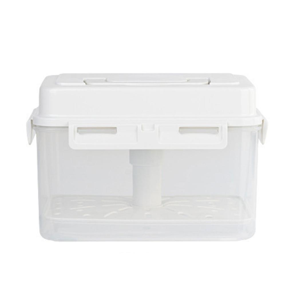 Plastic Pickle Jar with Handle and Lid Kimchi Press Fermentation Storage Container Airtight Organizers for Sauerkraut